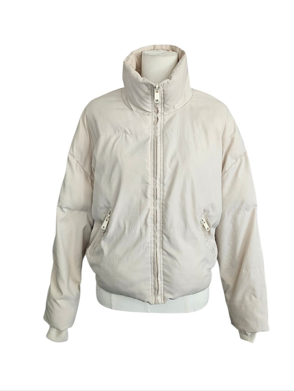 DISSH Off-White Puffer Jacket - Neutral Light Cream Sz 6